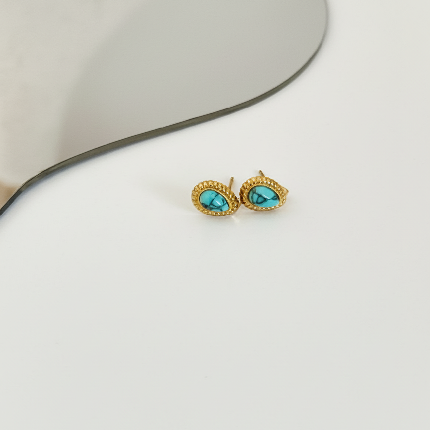 Minimalist Teardrop Hoop Earrings | Gold Waterproof Jewelry