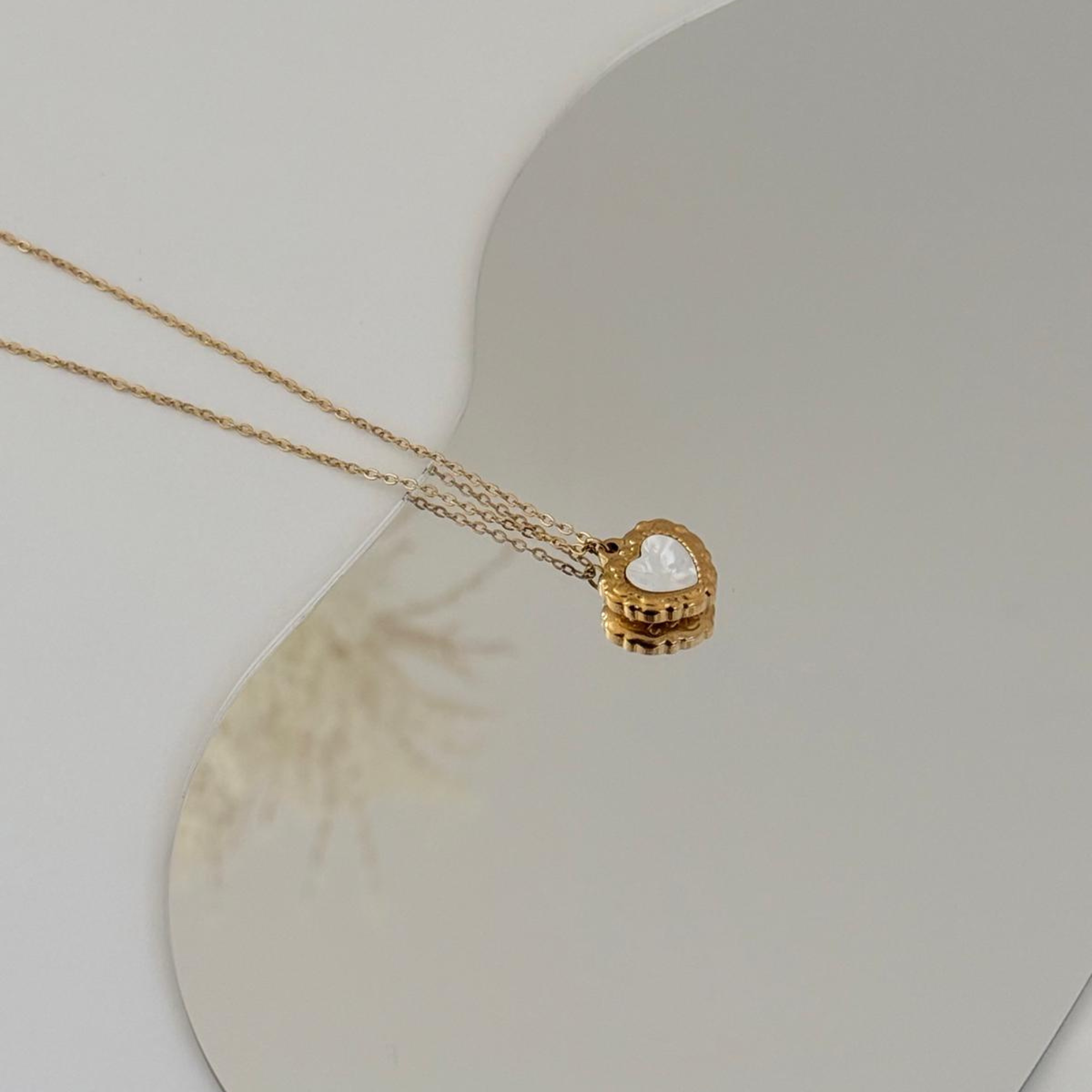 Dainty Gold Heart Necklace | Hypoallergenic Minimalist Jewelry