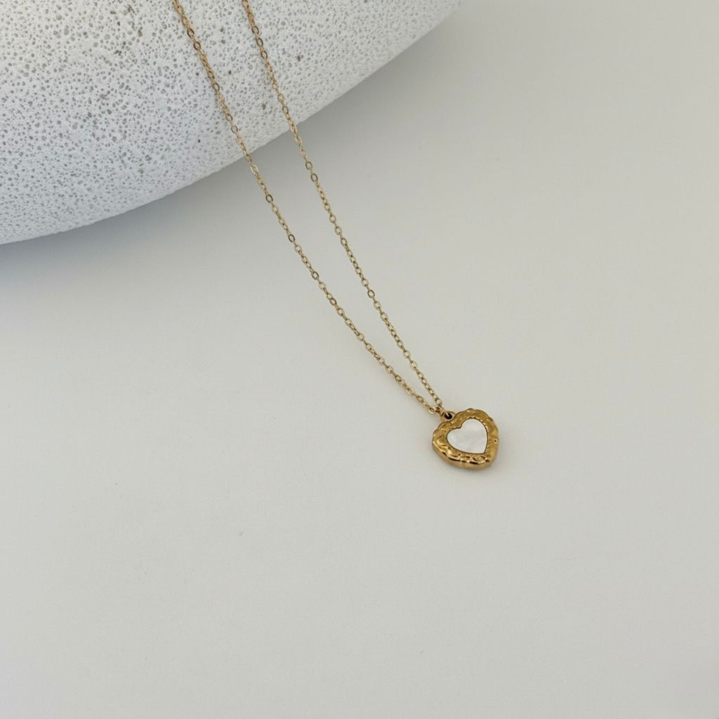 Dainty Gold Heart Necklace | Hypoallergenic Minimalist Jewelry