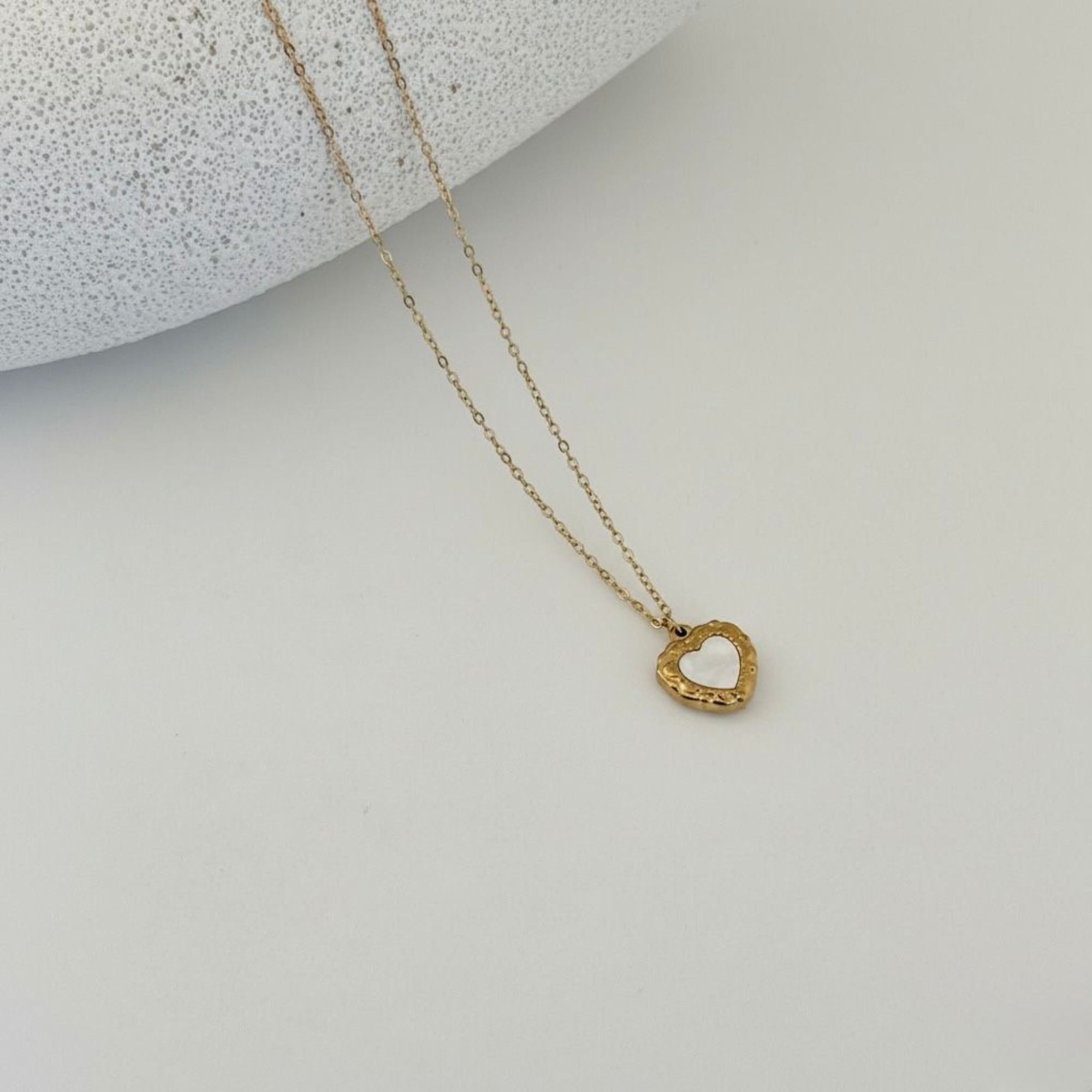 Dainty Gold Heart Necklace | Hypoallergenic Minimalist Jewelry