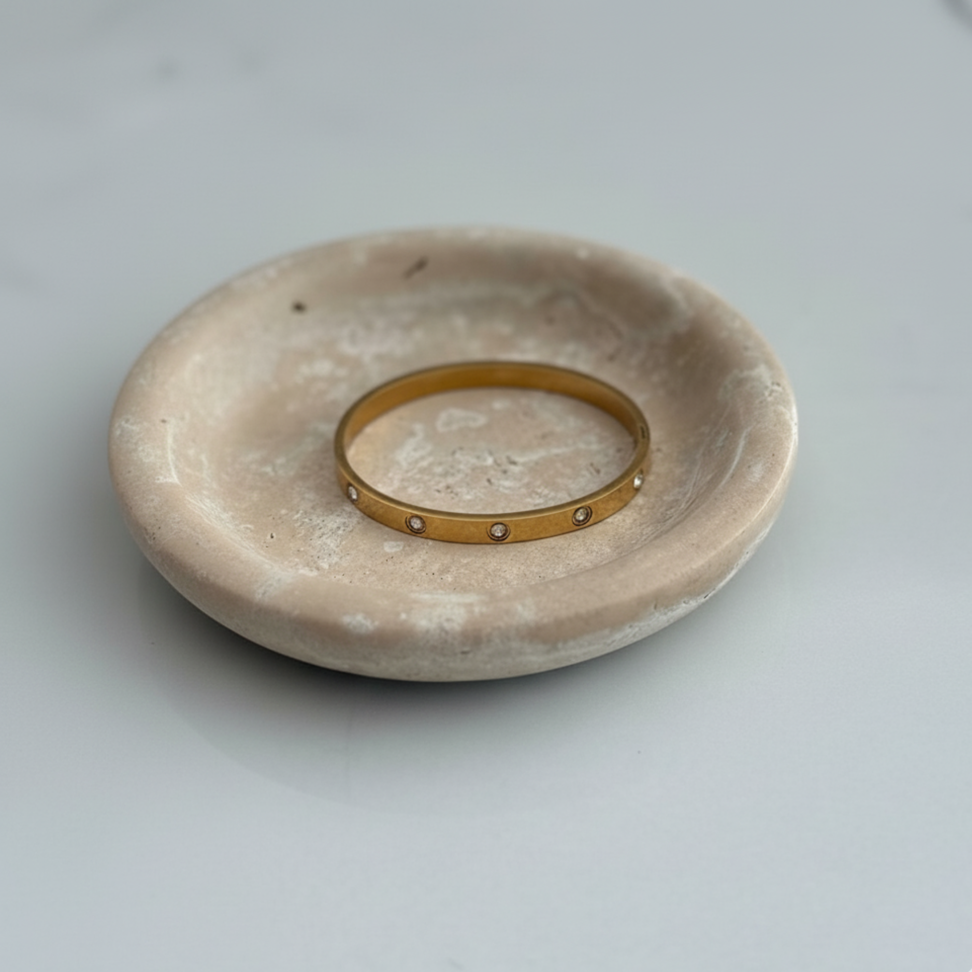 Dainty Minimalist Gold Bangle Bracelet | Stainless Steel Everyday